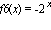 f6(x) = -2^x